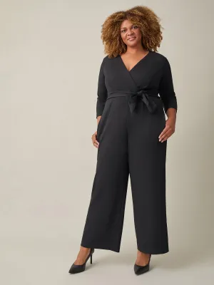 Tie-Waist Jumpsuit, Black