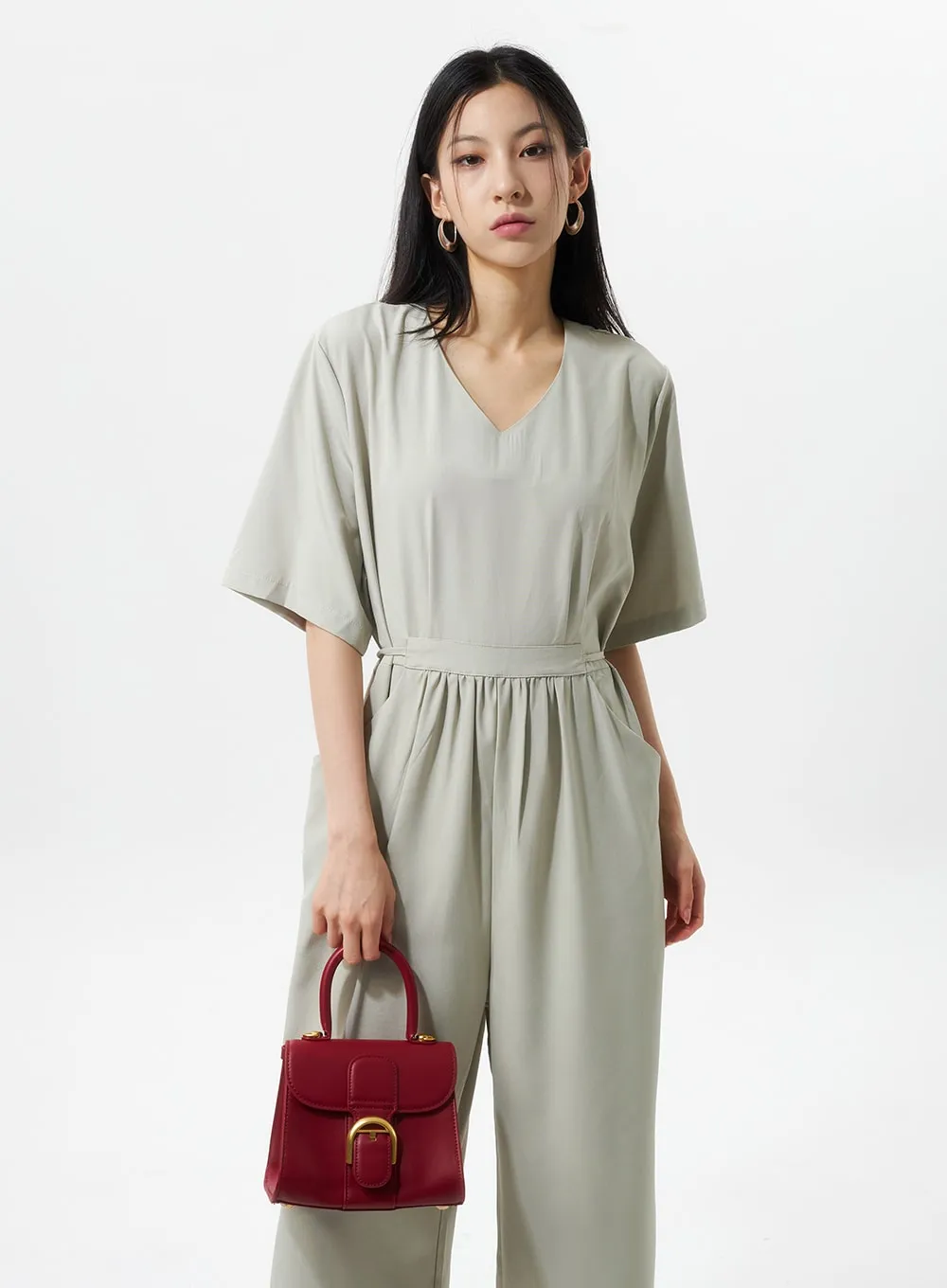 V-Neck Jumpsuit IU326