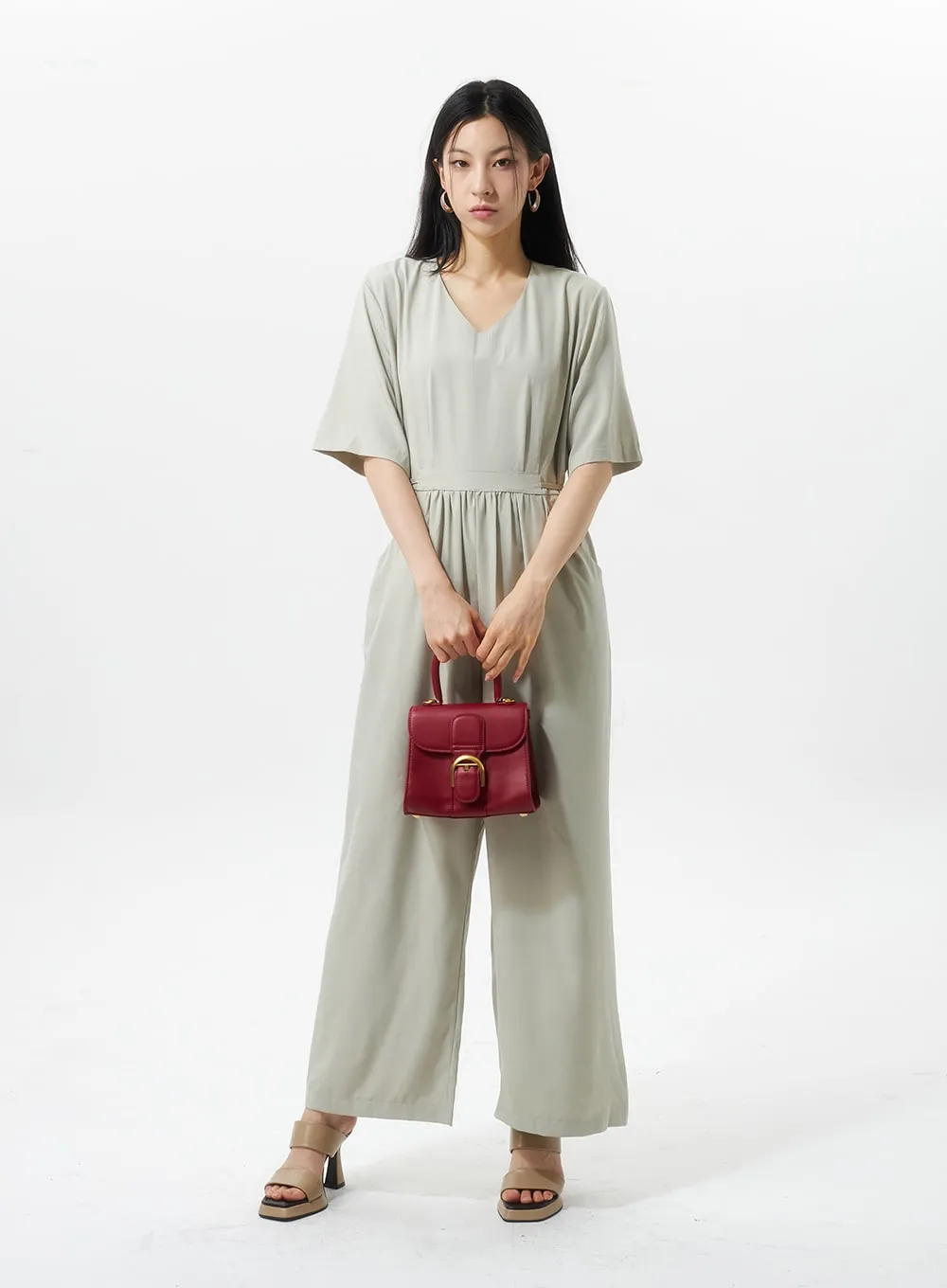 V-Neck Jumpsuit IU326