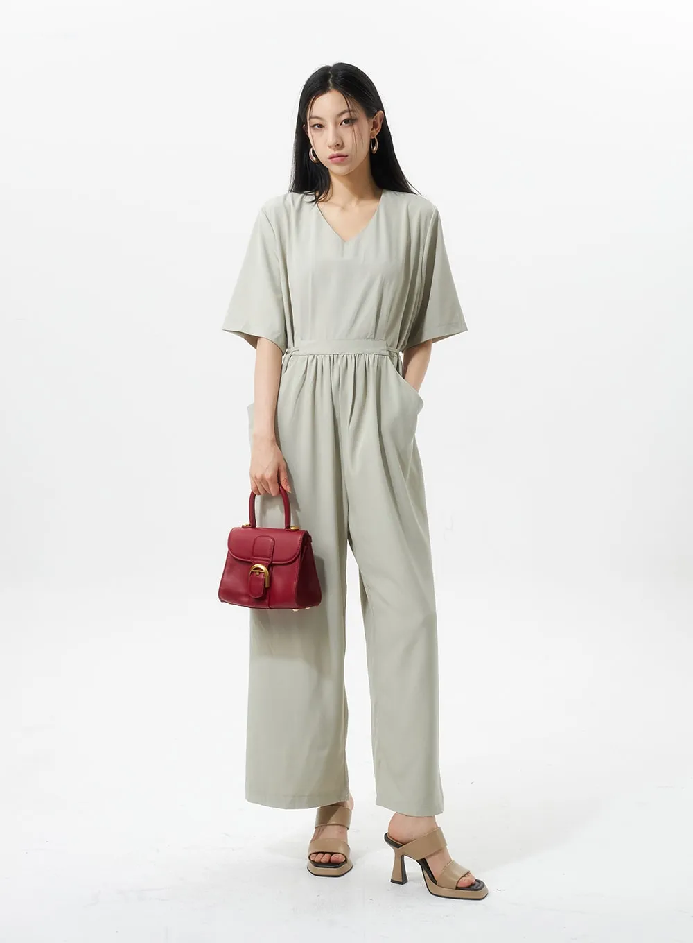 V-Neck Jumpsuit IU326