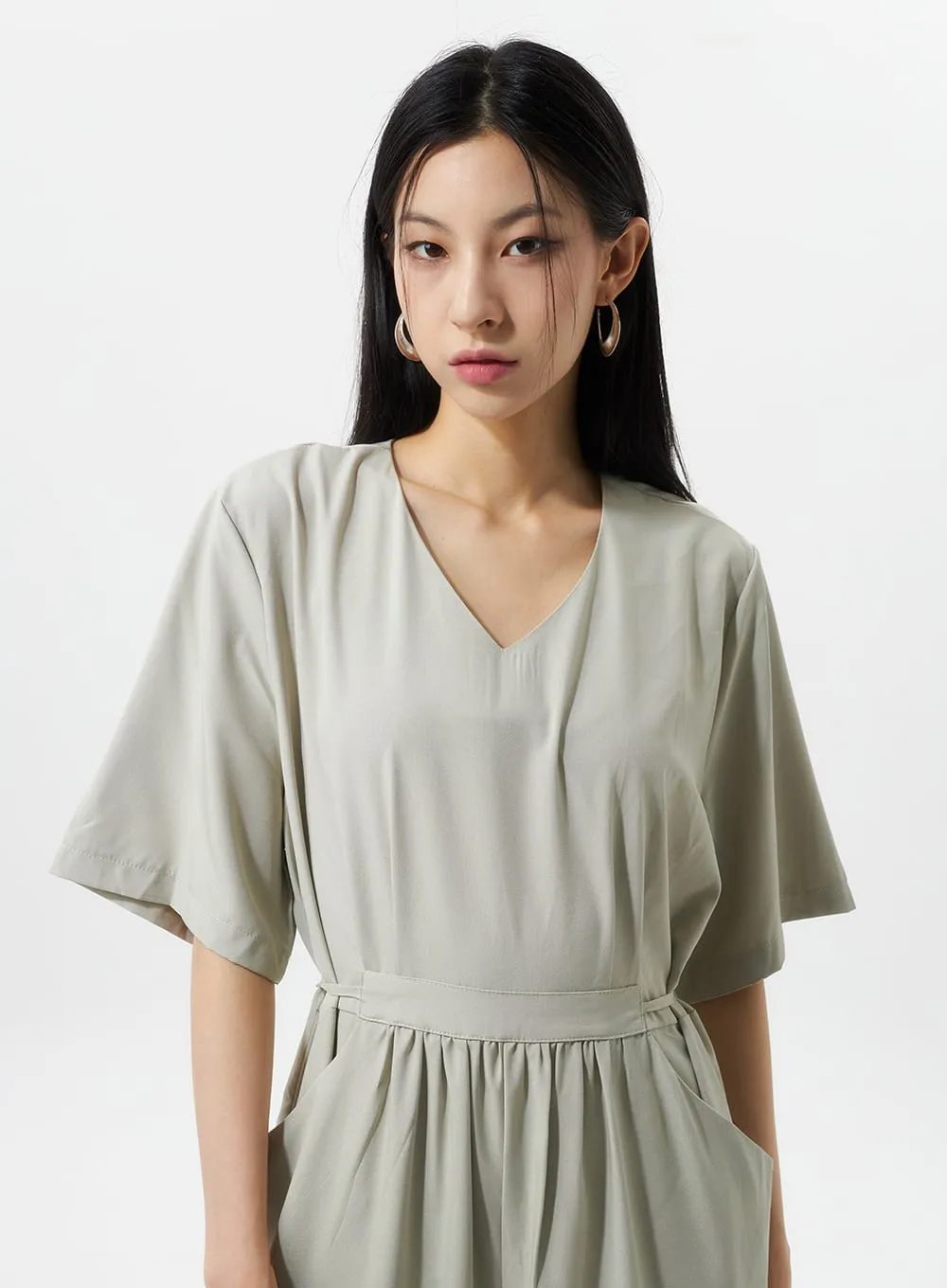 V-Neck Jumpsuit IU326