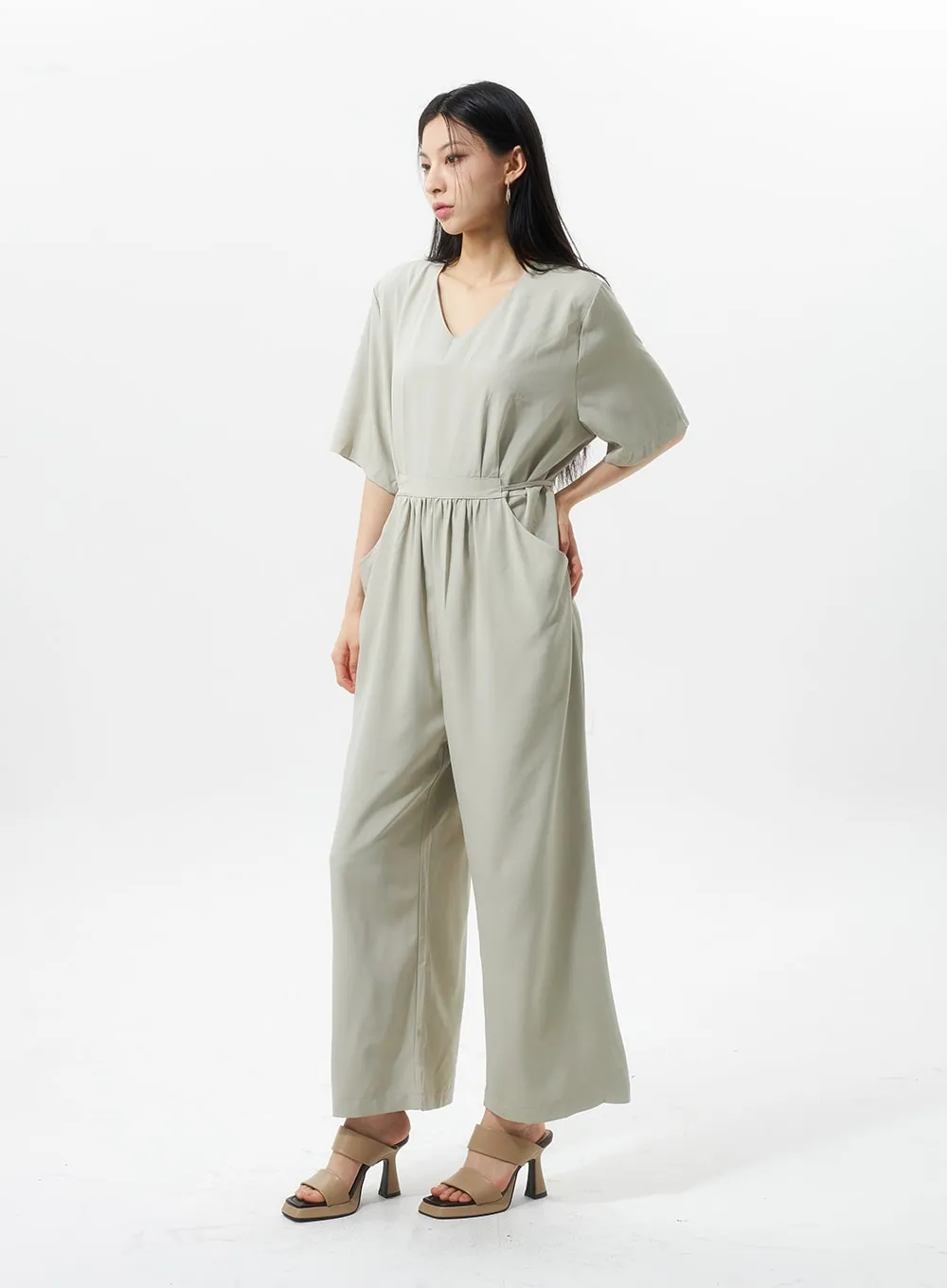 V-Neck Jumpsuit IU326