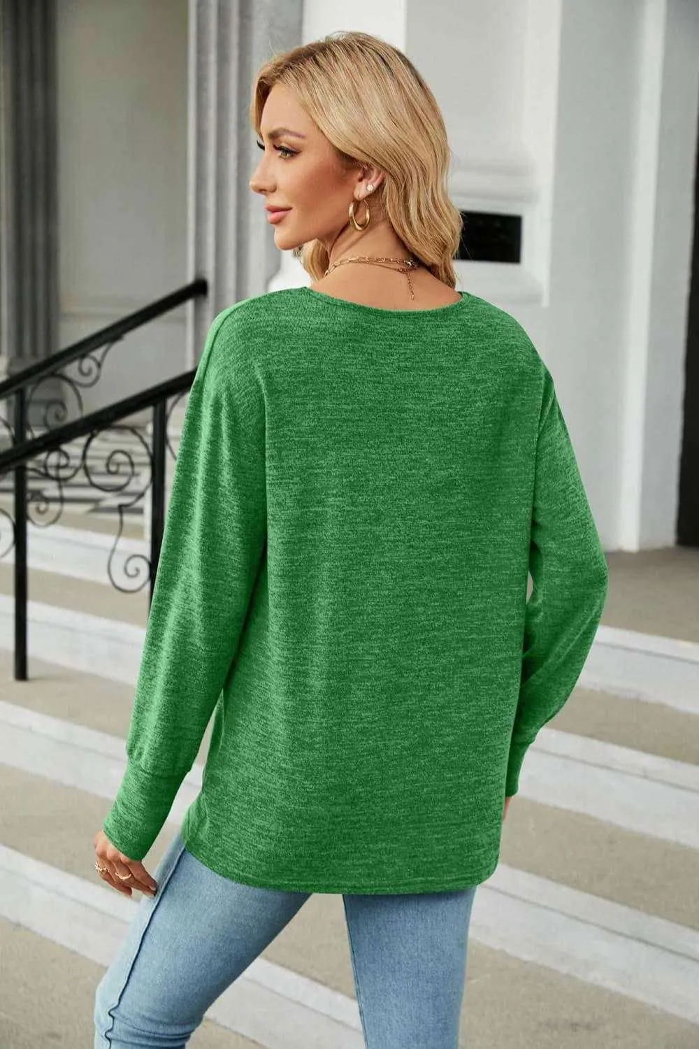 V-Neck Long Sleeve T-Shirt - Casual Style & Comfort