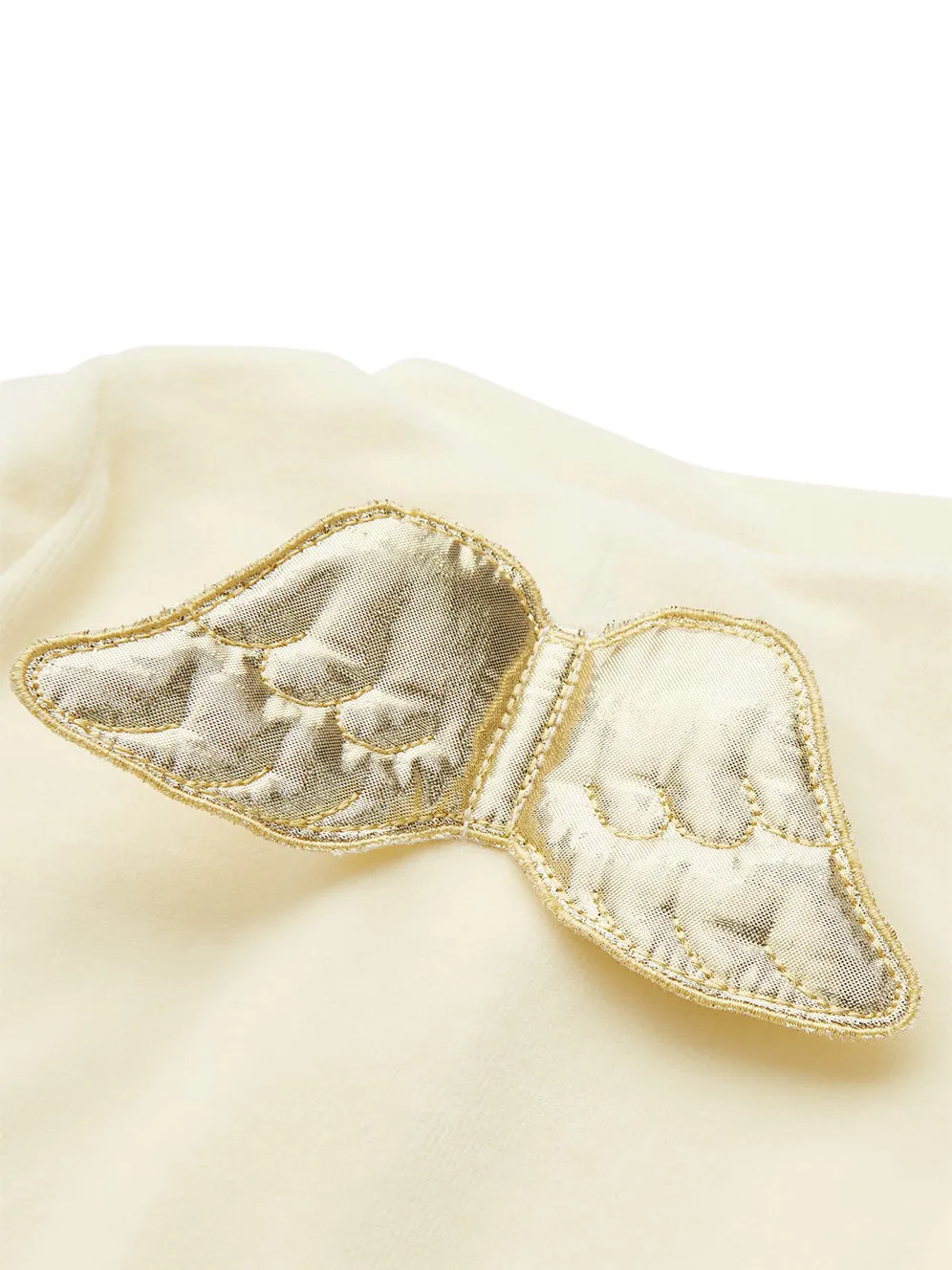 Velour Gold Angel Wing Sleepsuit