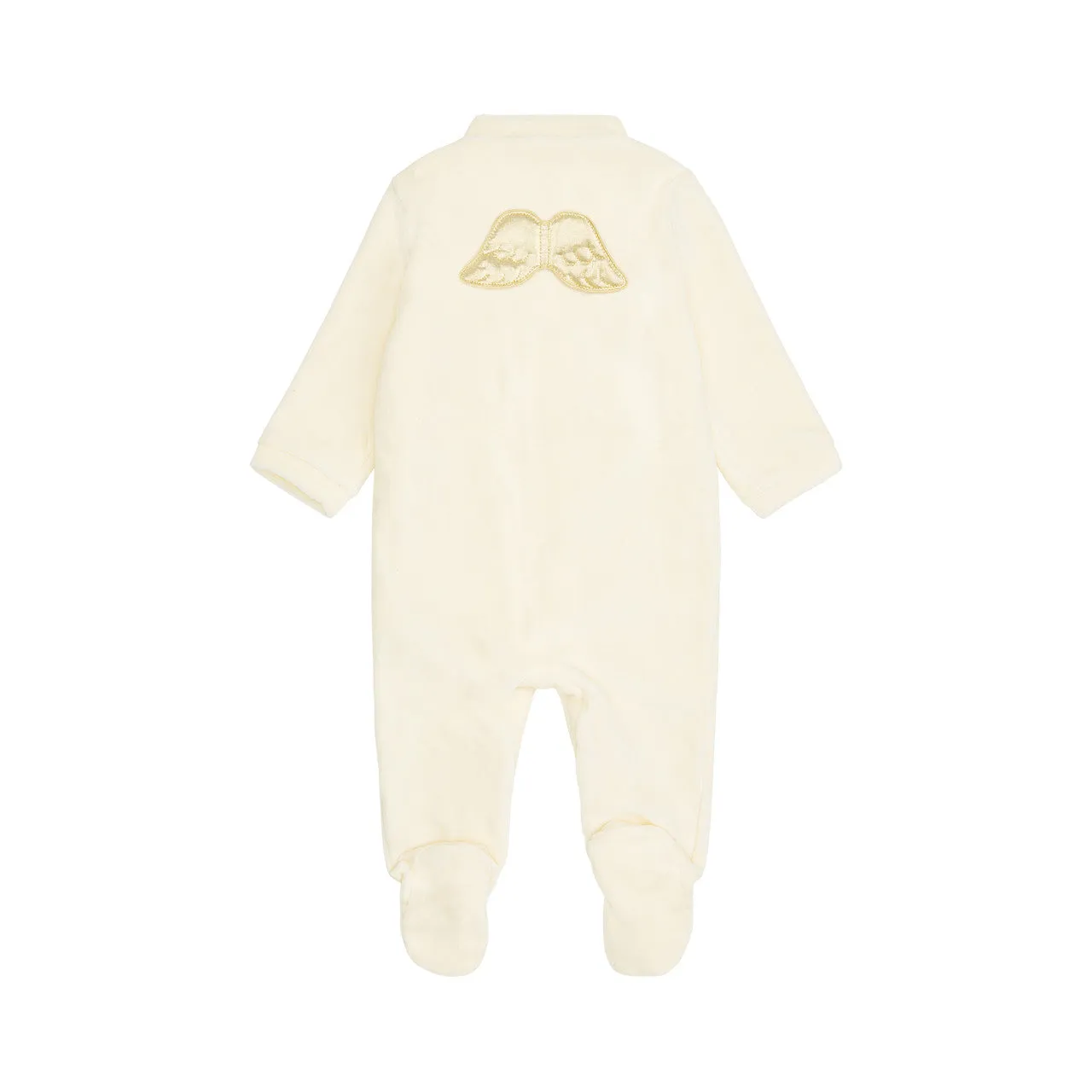 Velour Gold Angel Wing Sleepsuit