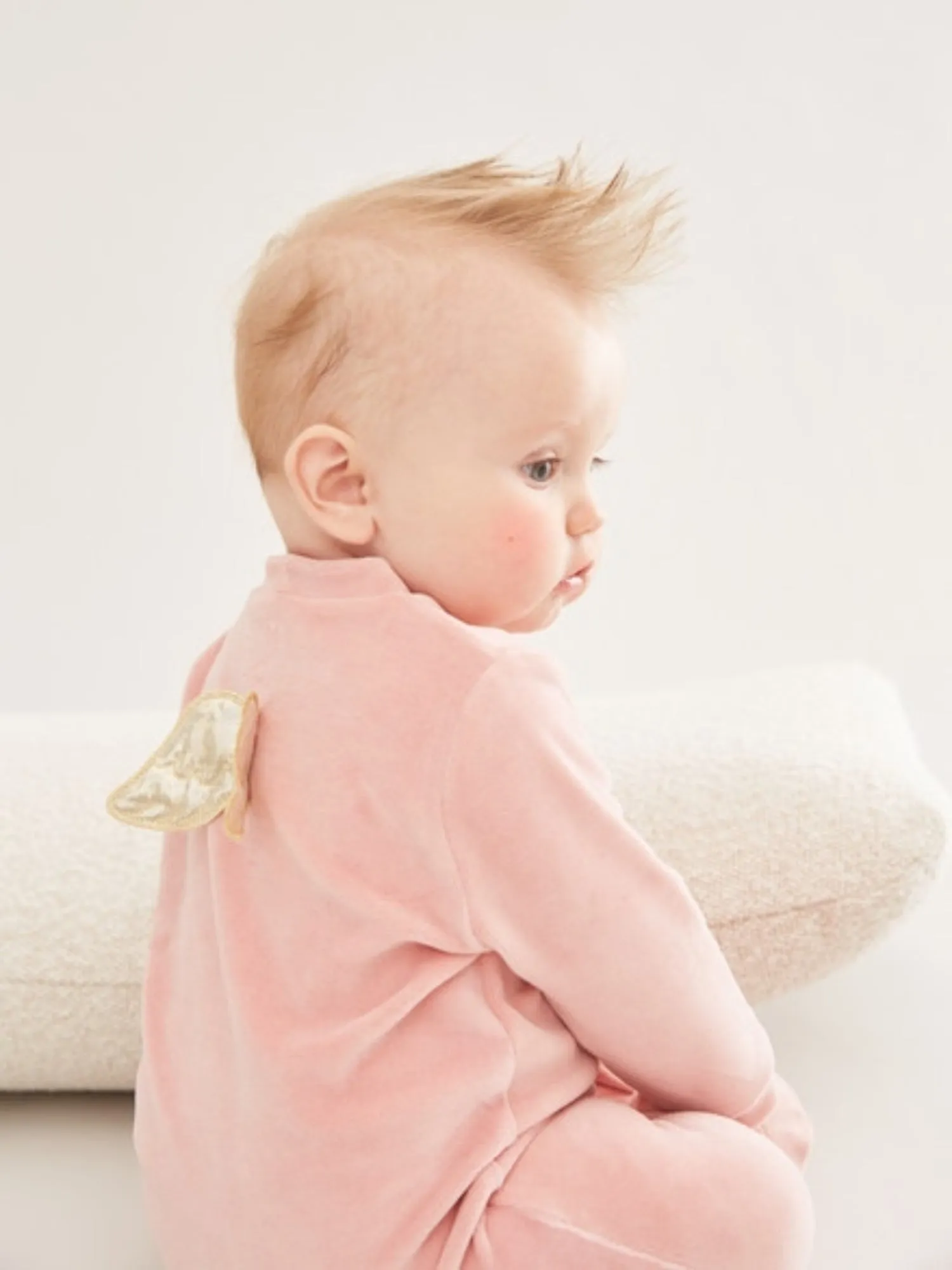 Velour Gold Angel Wing Sleepsuit