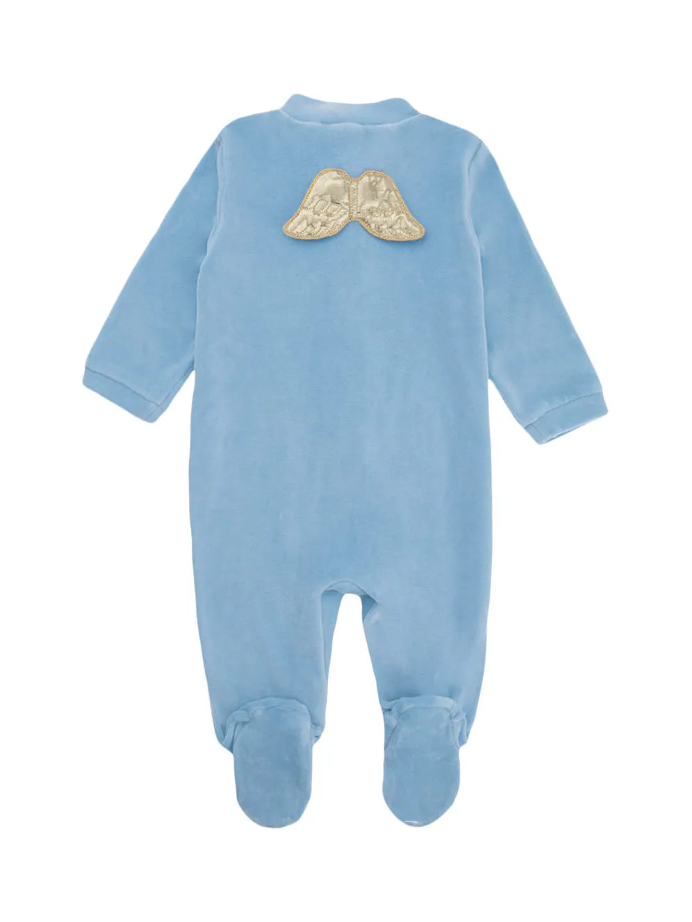 Velour Gold Angel Wing Sleepsuit