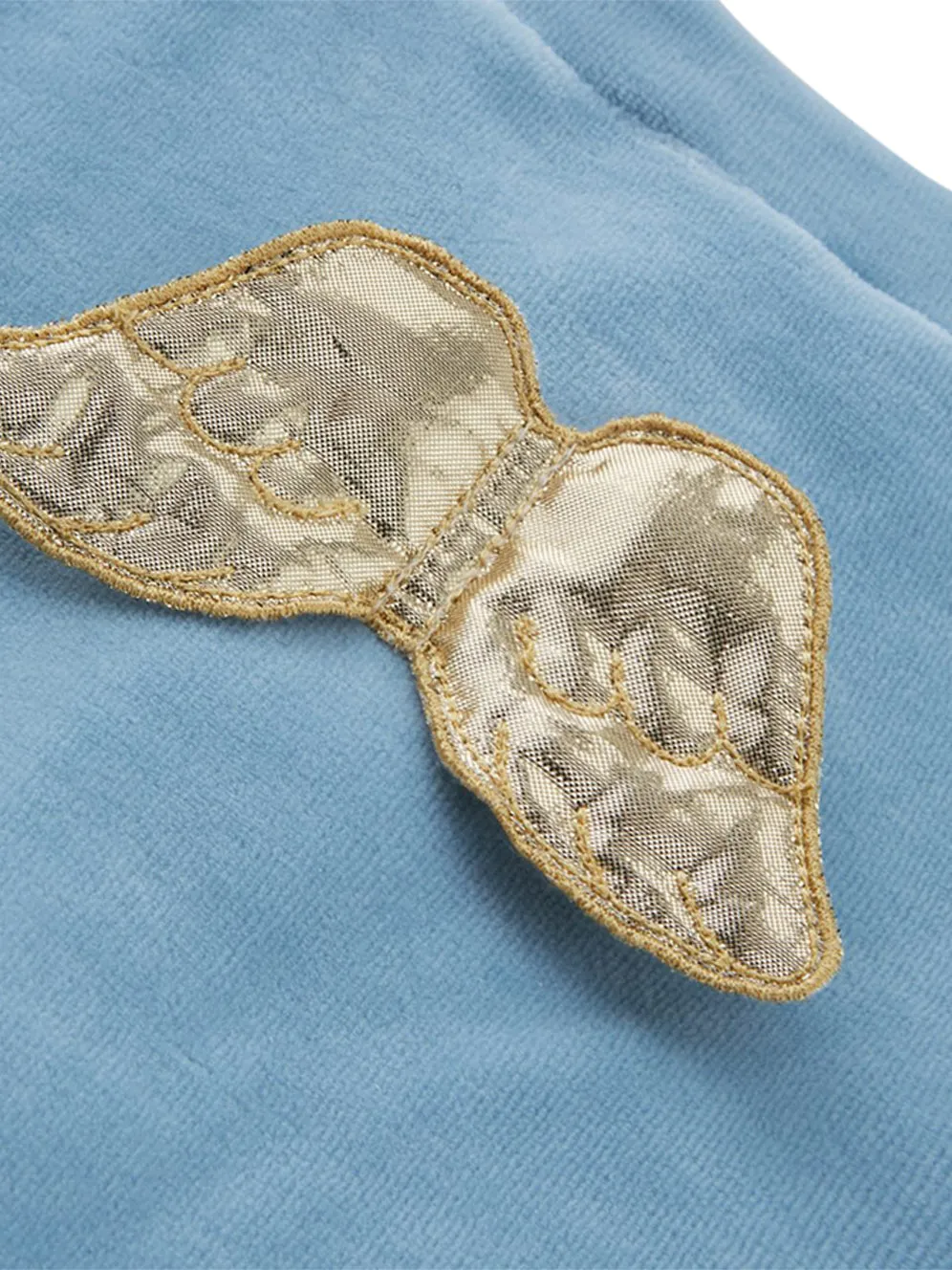 Velour Gold Angel Wing Sleepsuit