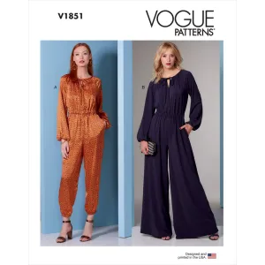 Vogue Pattern V1851 Misses' and Misses' Petite Jumpsuit
