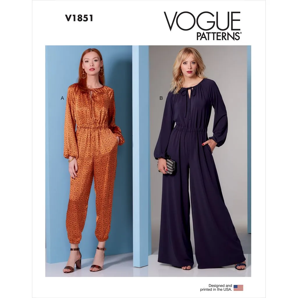Vogue Pattern V1851 Misses' and Misses' Petite Jumpsuit