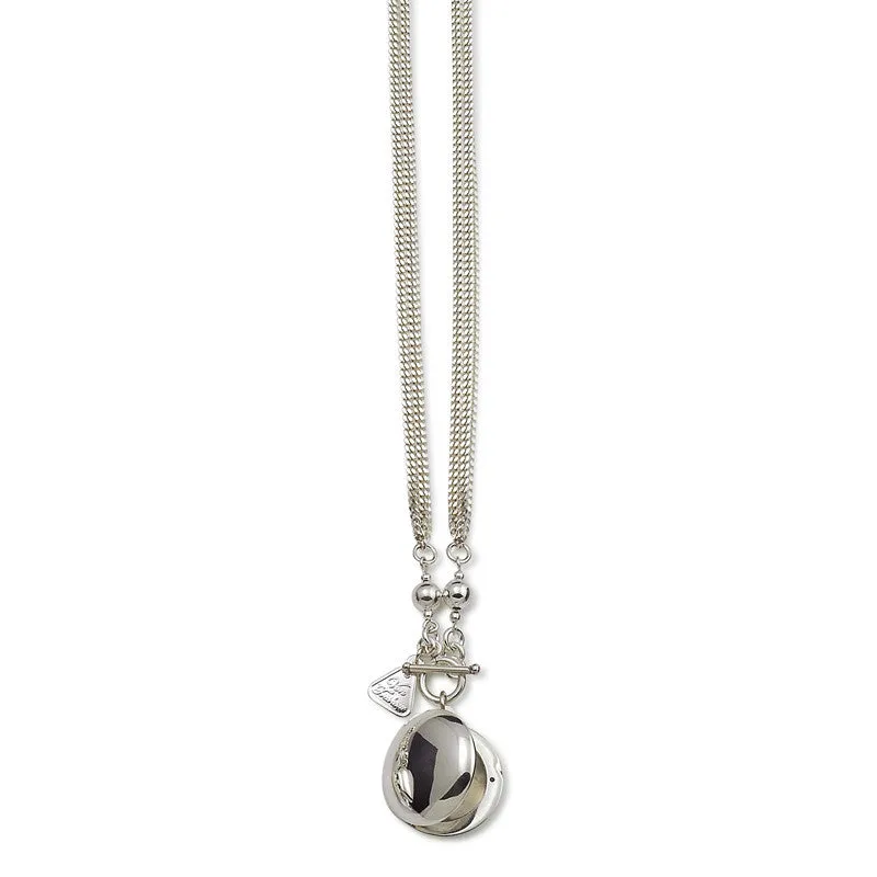 Von Treskow Round Silver Locket Necklace.