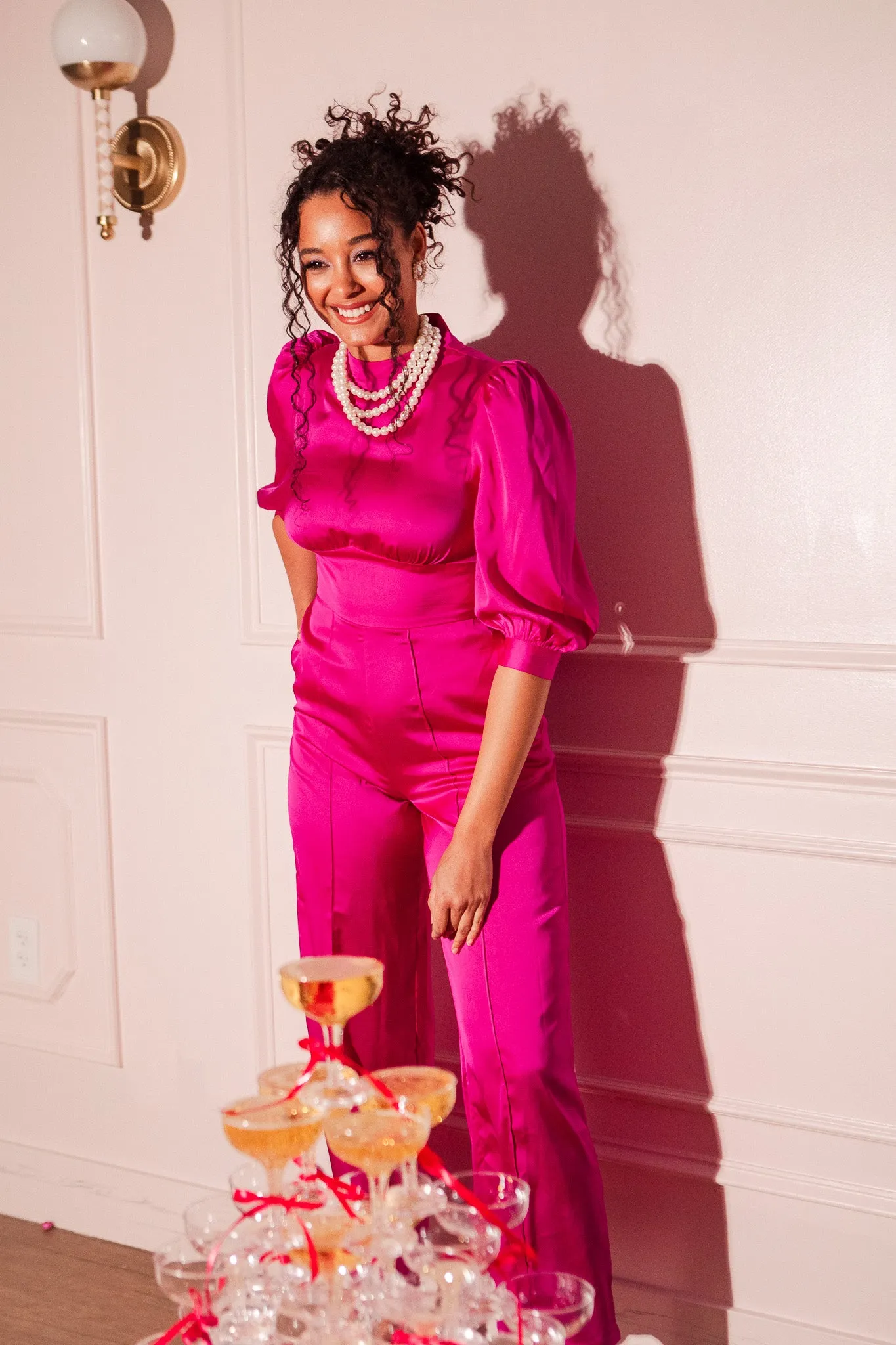 Wanda Jumpsuit in Pink - FINAL SALE