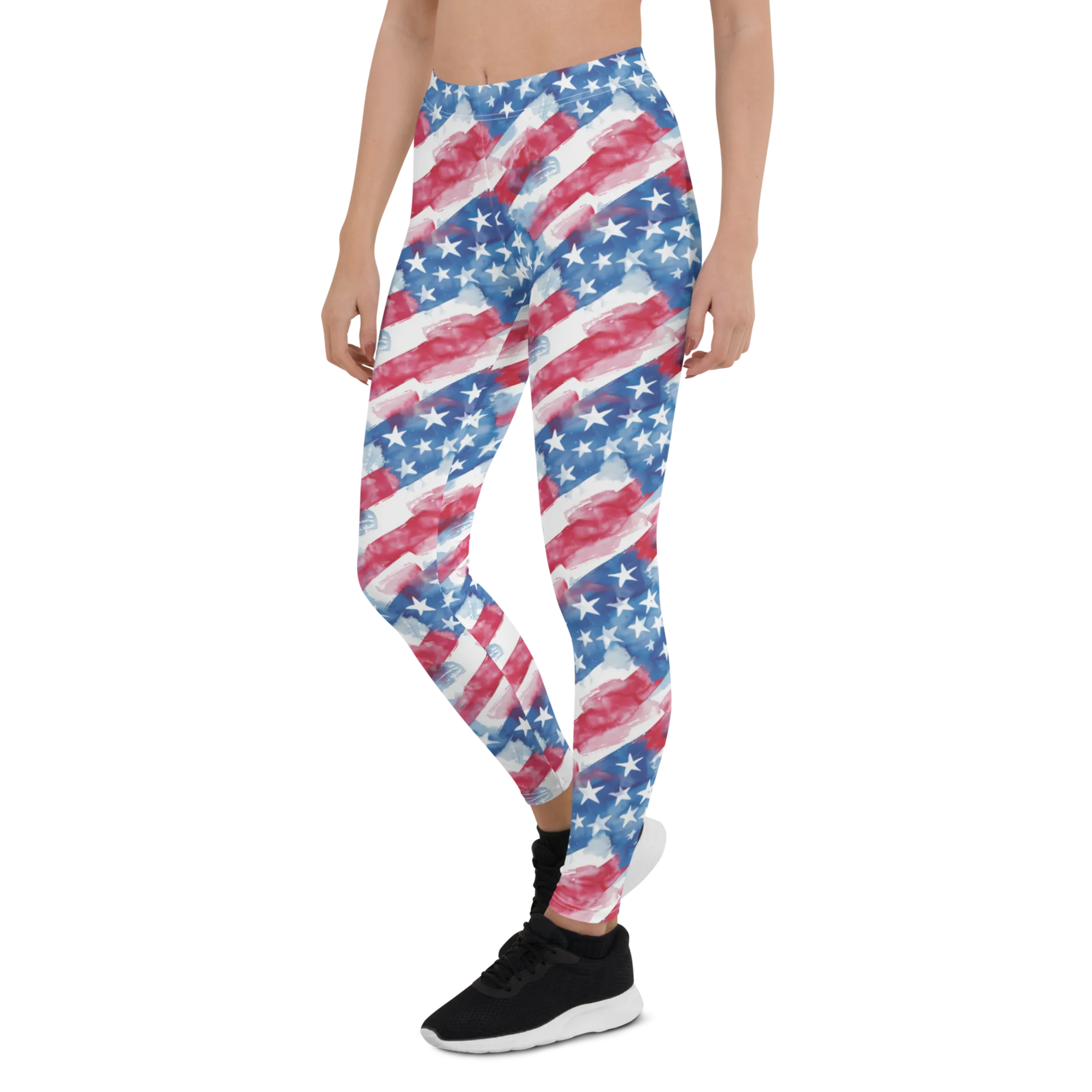Watercolor Patriot Leggings