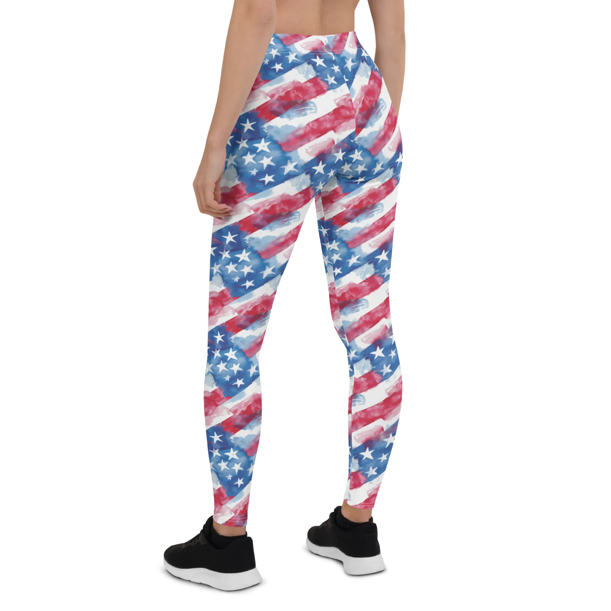 Watercolor Patriot Leggings