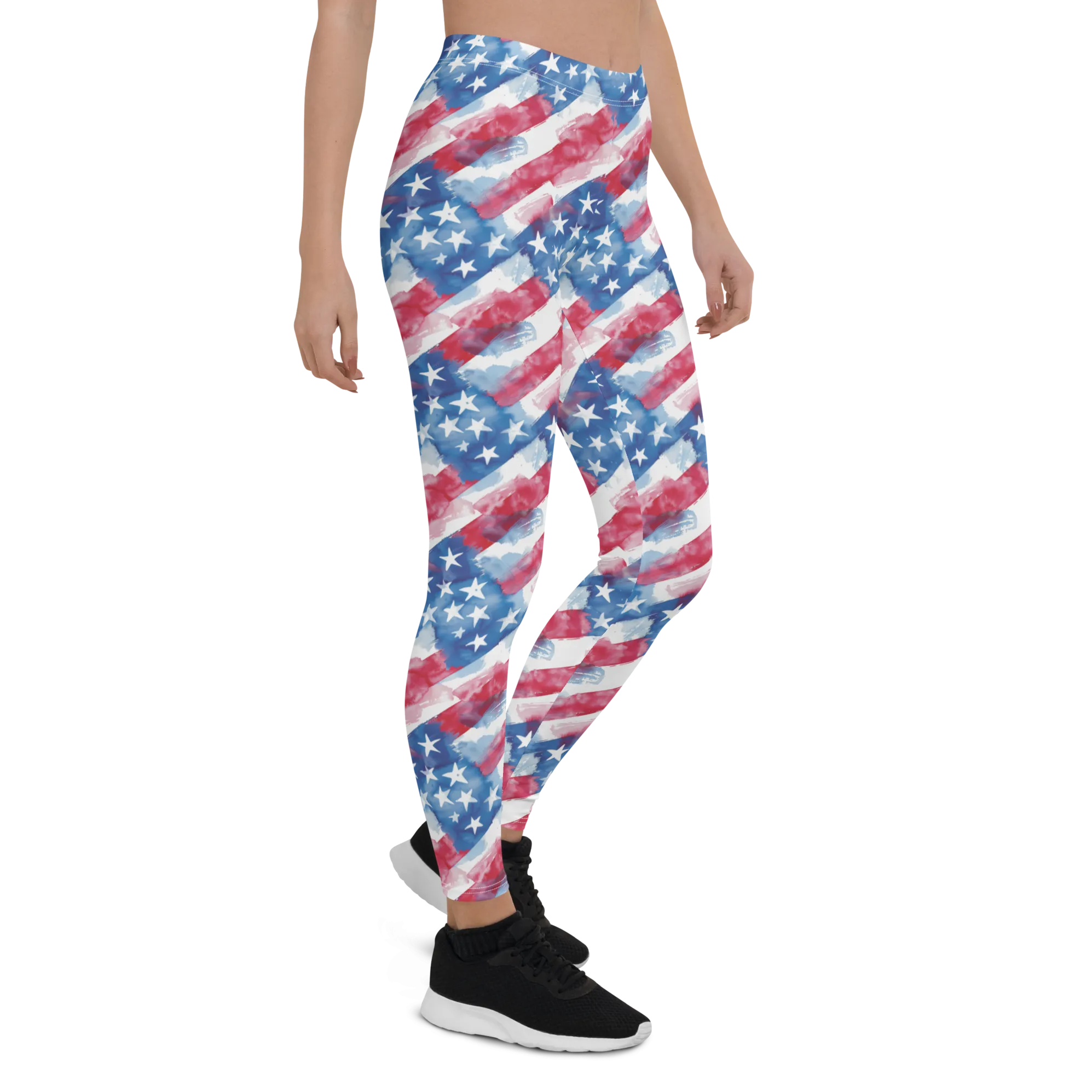 Watercolor Patriot Leggings