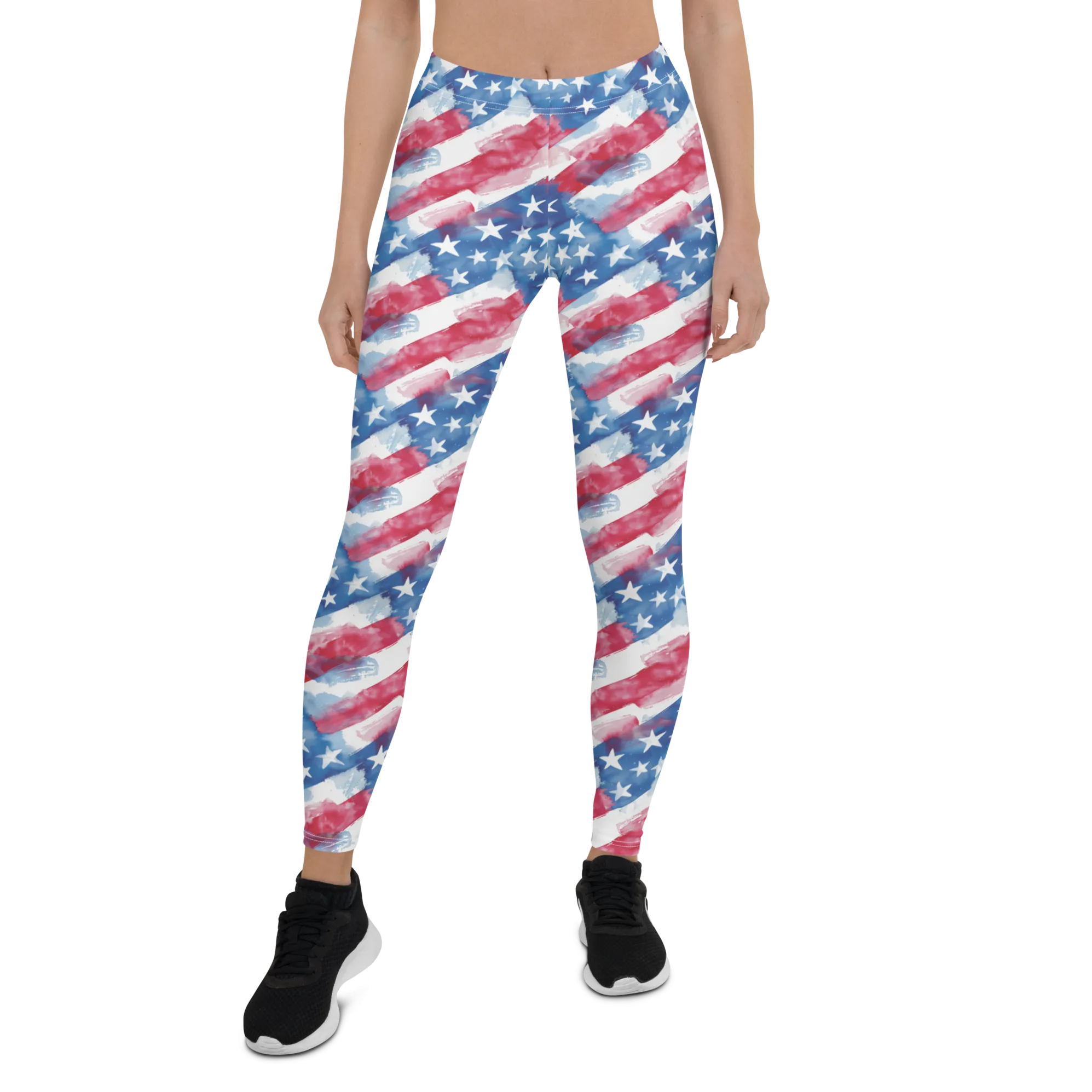 Watercolor Patriot Leggings