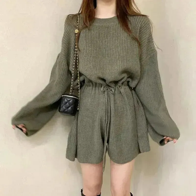 Women's Retro Round Neck Tie Up Wide Leg Jumpsuit